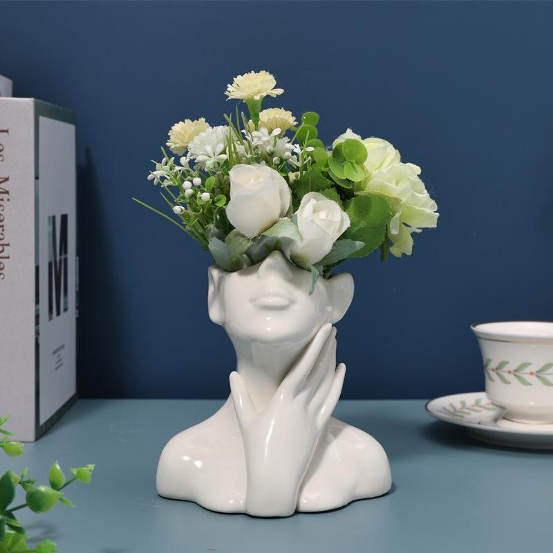 Kunstnerisch Handgeformte Blumenvase