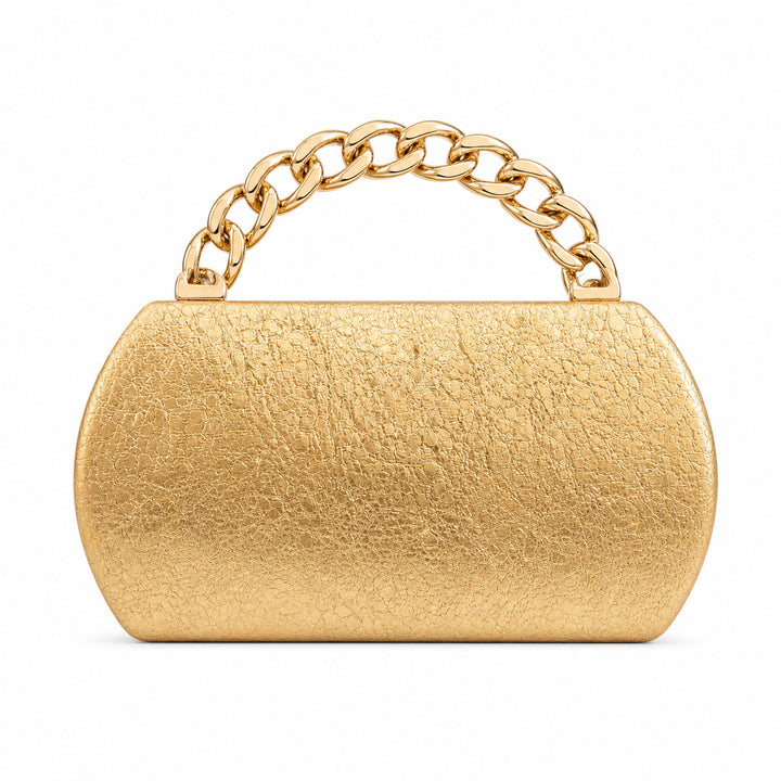 Strukturierte Kettentragehandtasche