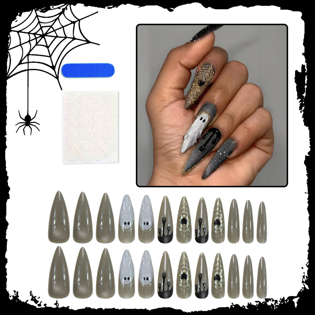 Kunstnagelset mit einzigartigen Spukmotiven Karnz