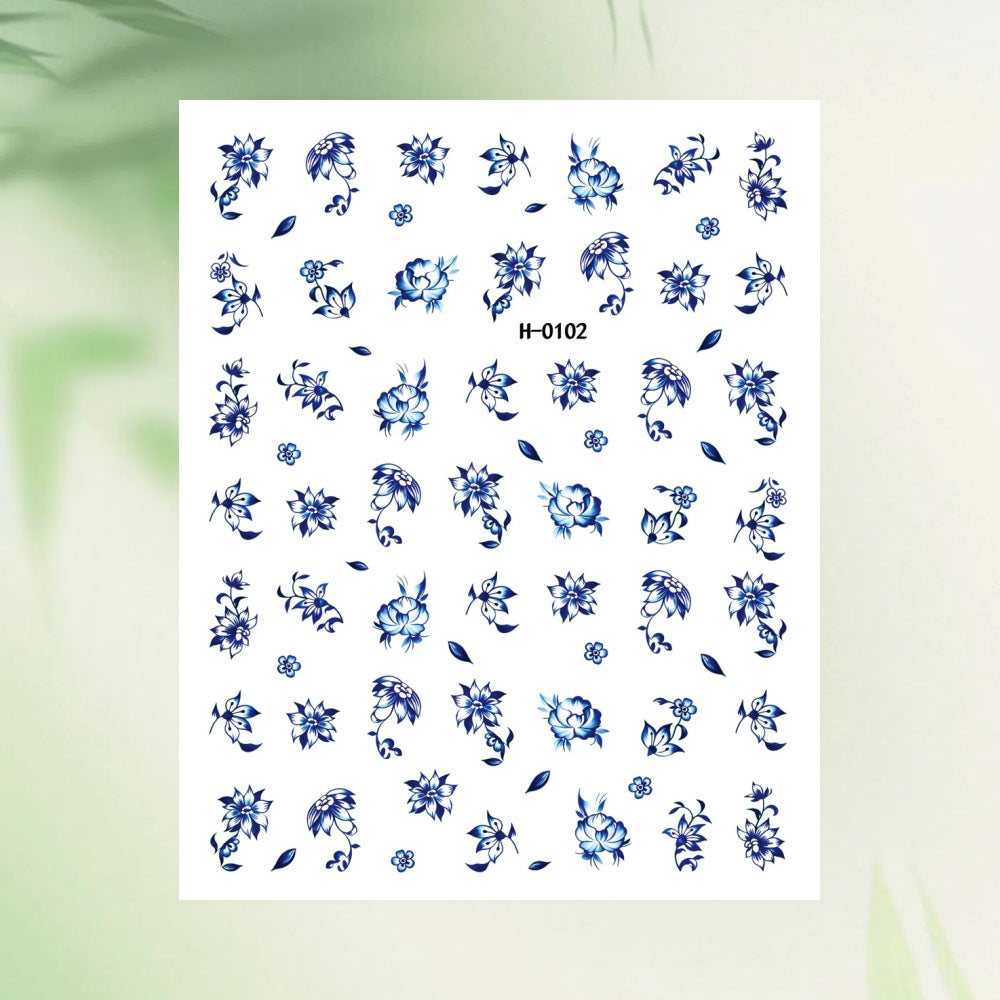 Floral Nagelkunst Aufkleber Blatt