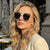 Damen Modische Sonnenbrille mit edlem Kettenrahmen Karnz