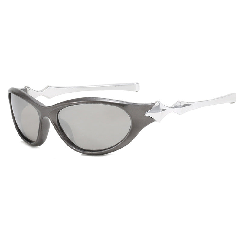 Damen Sonnenbrille im eleganten Retro-Stil mit auffälligen Gläsern Karnz