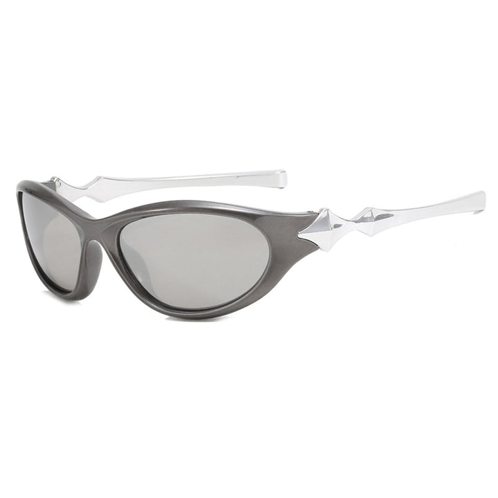 Damen Sonnenbrille im eleganten Retro-Stil mit auffälligen Gläsern Karnz