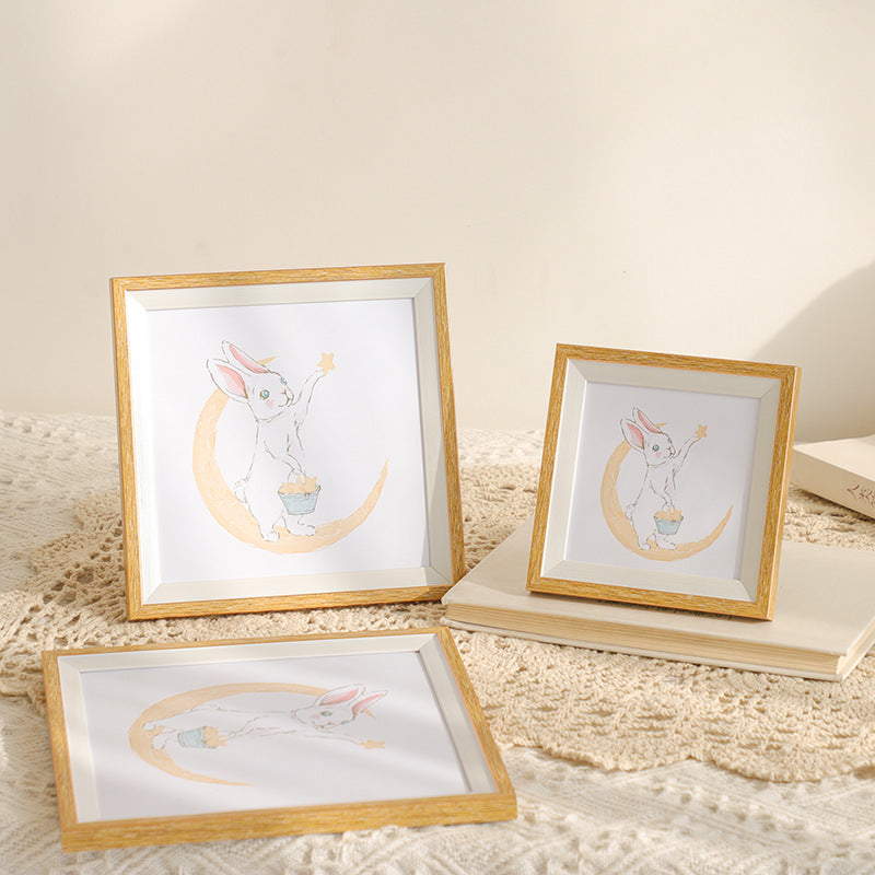 Verspieltes Bunny Kunstrahmen Set