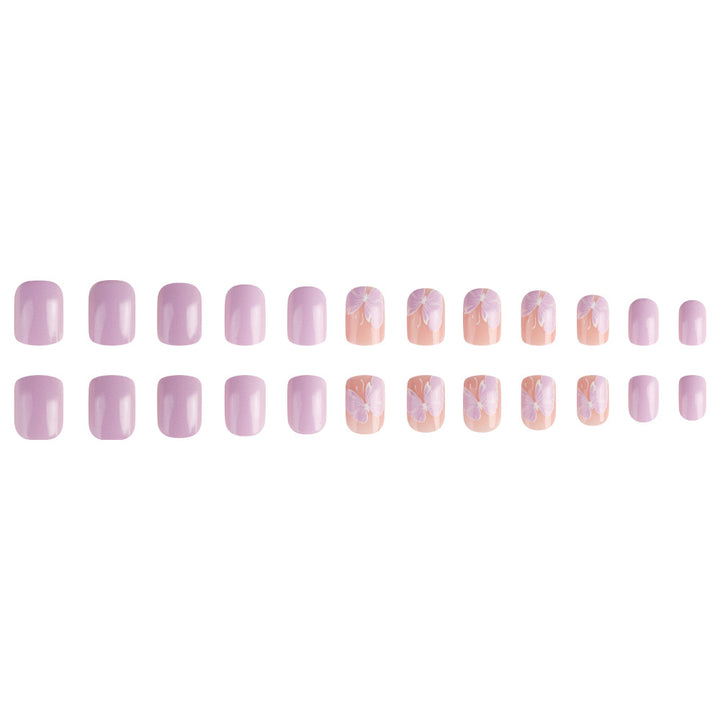 Elegante florale Gel-Nagelkunst Karnz