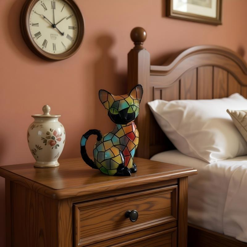 Dekorative Katzenfigur im Mosaik-Design Karnz
