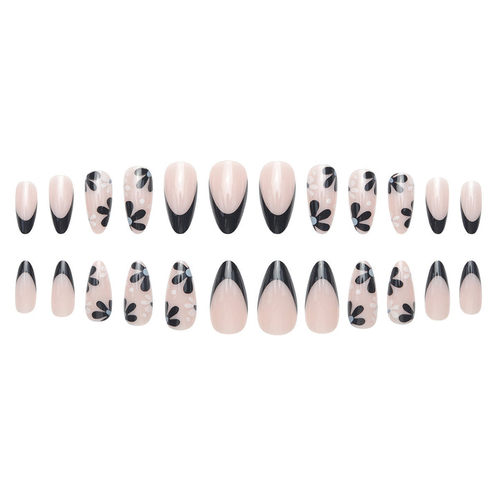 Künstlerisches Acryl-Stilettonagel-Set mit floralem Akzent Karnz