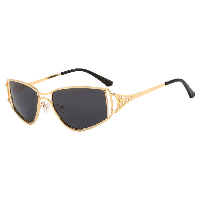 Damen exklusive Cat-Eye Sonnenbrille mit eleganten Verzierungen Karnz