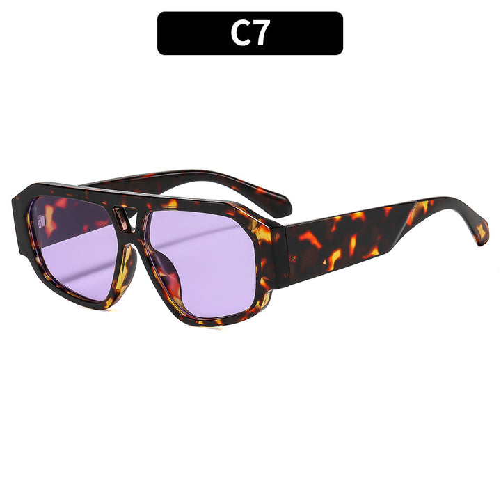 Fette geometrische Schild Sonnenbrille 1787664388