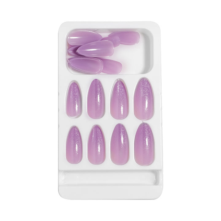 Glänzendes Ombre Stiletto Press-On-Nagel-Set Karnz