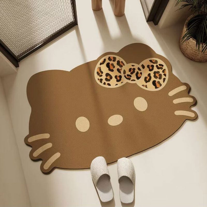 Süßer katzenförmiger Teppich