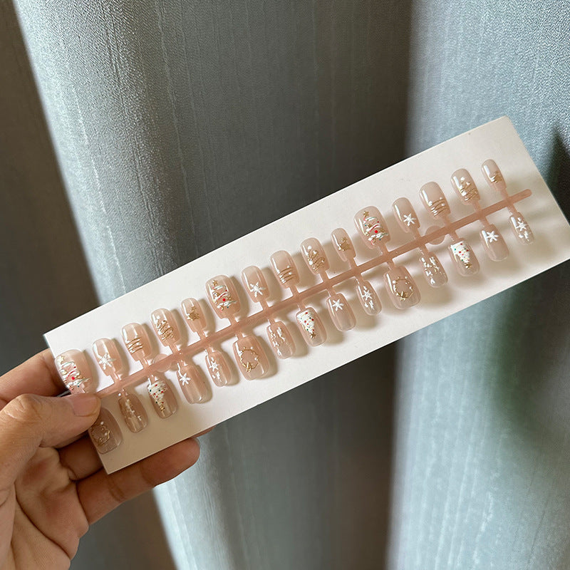Künstlerisches Ombre Press-On Nagelspitzen Set Karnz