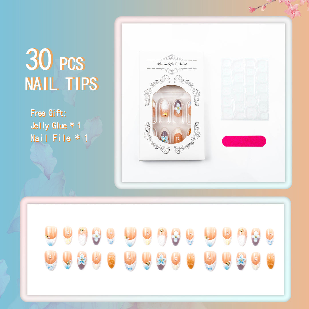 Florales Eleganz Nagelkunst Set