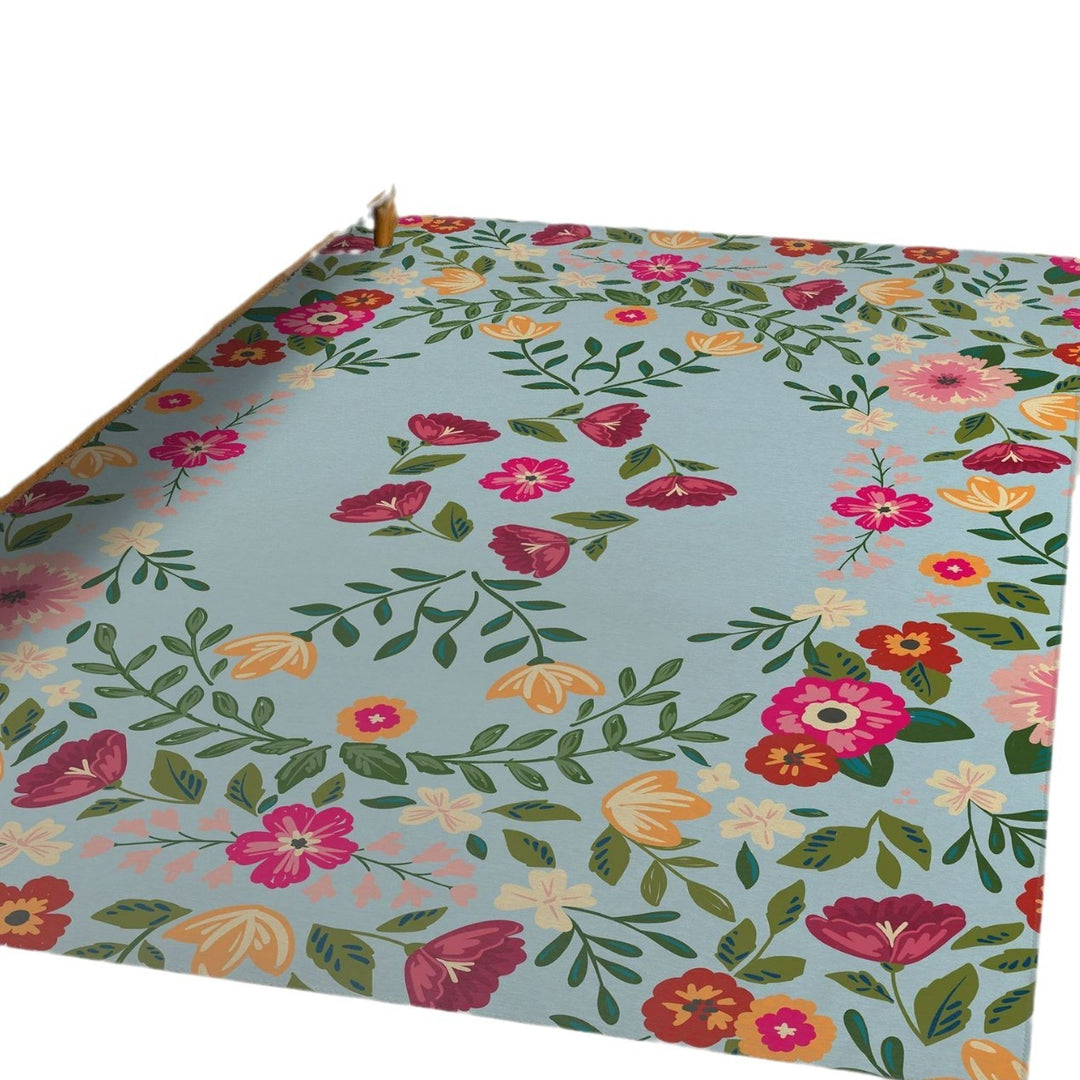 Blumenmuster Teppich Karnz