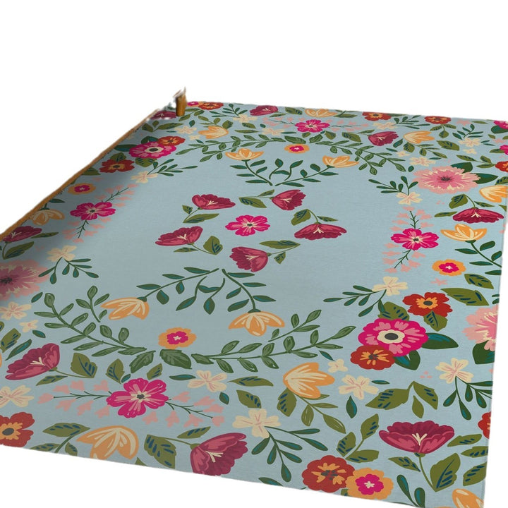 Blumenmuster Teppich Karnz