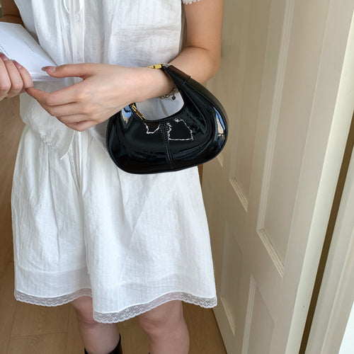 Glänzende Lackleder Abendhandtasche Karnz
