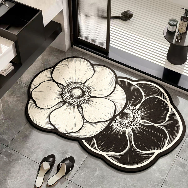 Floral Design Badezimmermatte