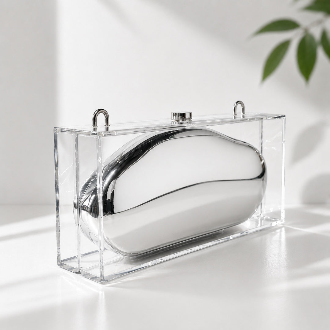 Moderne Skulpturaler Acryl-Clutch
