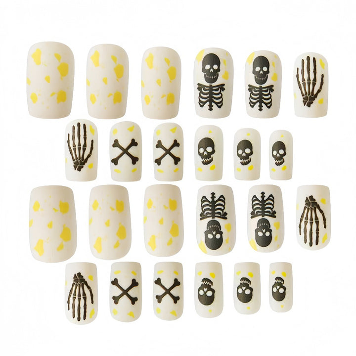 Kreatives Skelett-Nagelkunstdesign Karnz