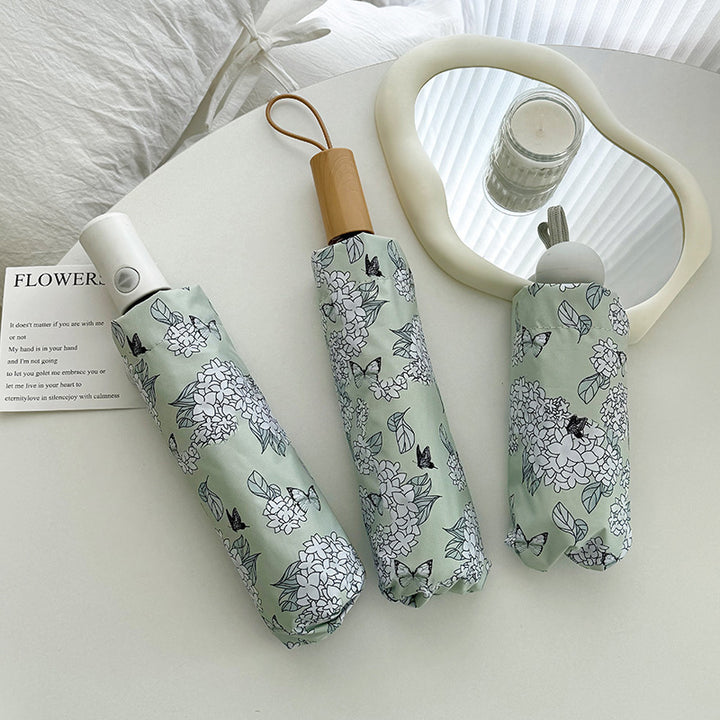 Damen Faltbarer Regenschirm mit innovativem Floral-Design Karnz