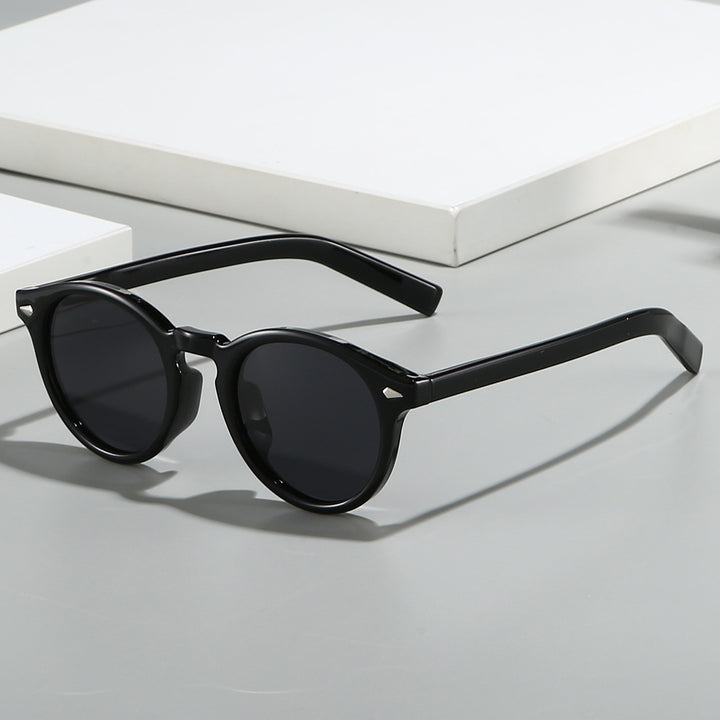 Damen modische Sonnenbrille mit transparentem Rahmen und gelben Gläsern Karnz