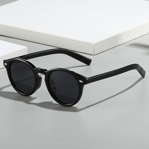 Damen modische Sonnenbrille mit transparentem Rahmen und gelben Gläsern Karnz