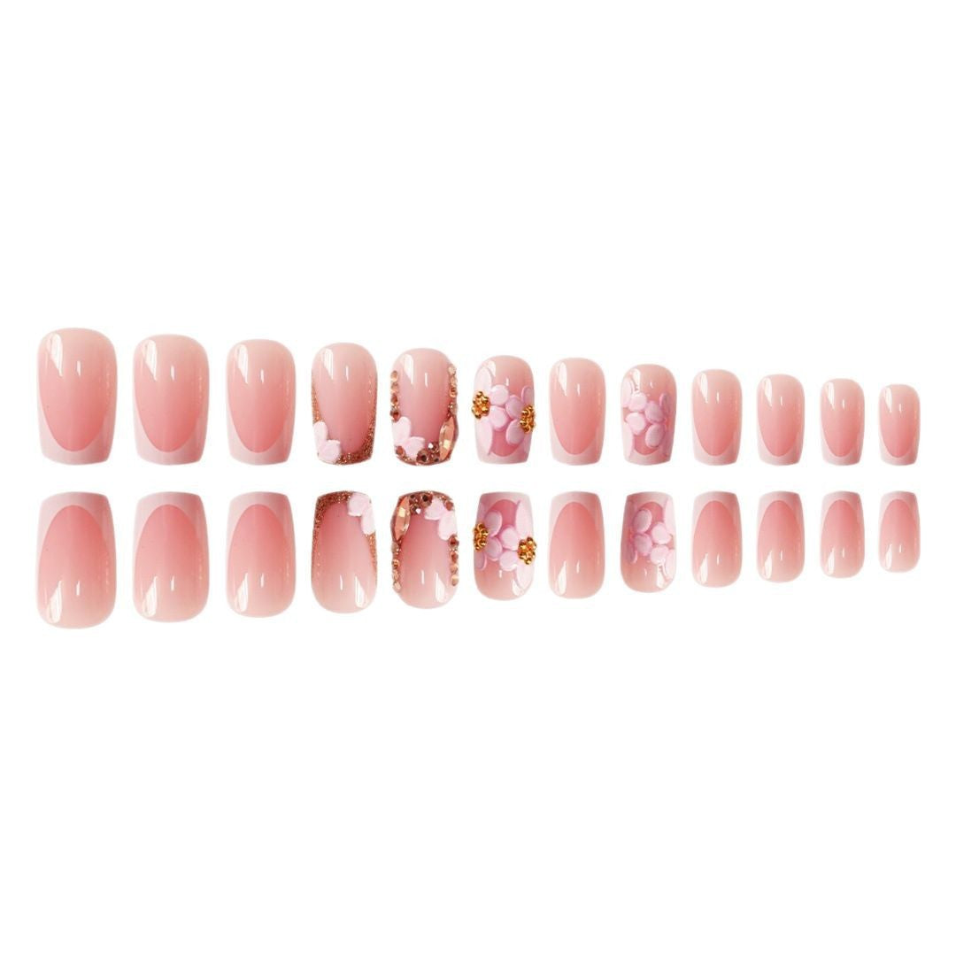 Chic Floral Press-On Nail Art Extensions Karnz