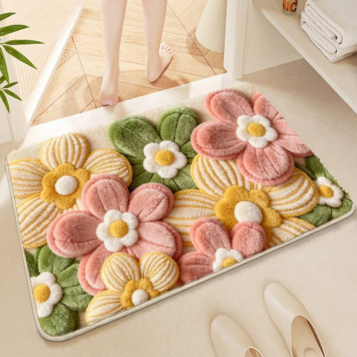 Dekorativer floraler Badevorleger