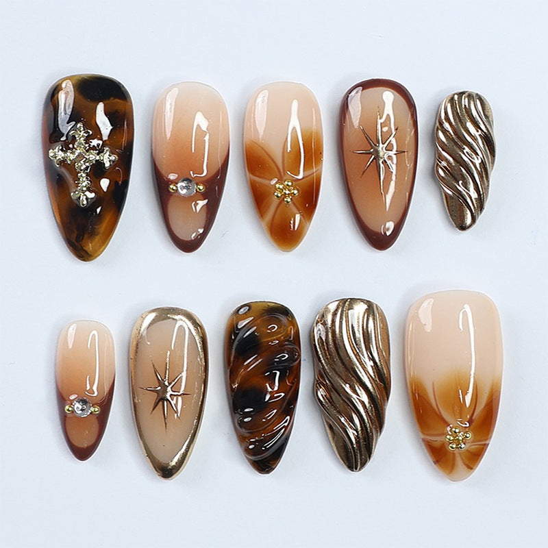 Themenbezogenes Unterwasser-Nagelkunst Press-On Set Karnz