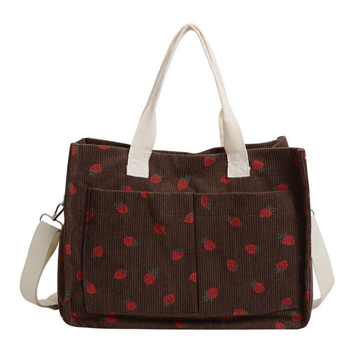 WoStylish Multi-Taschen Erdbeerprint Canvas Tragetasche Karnz