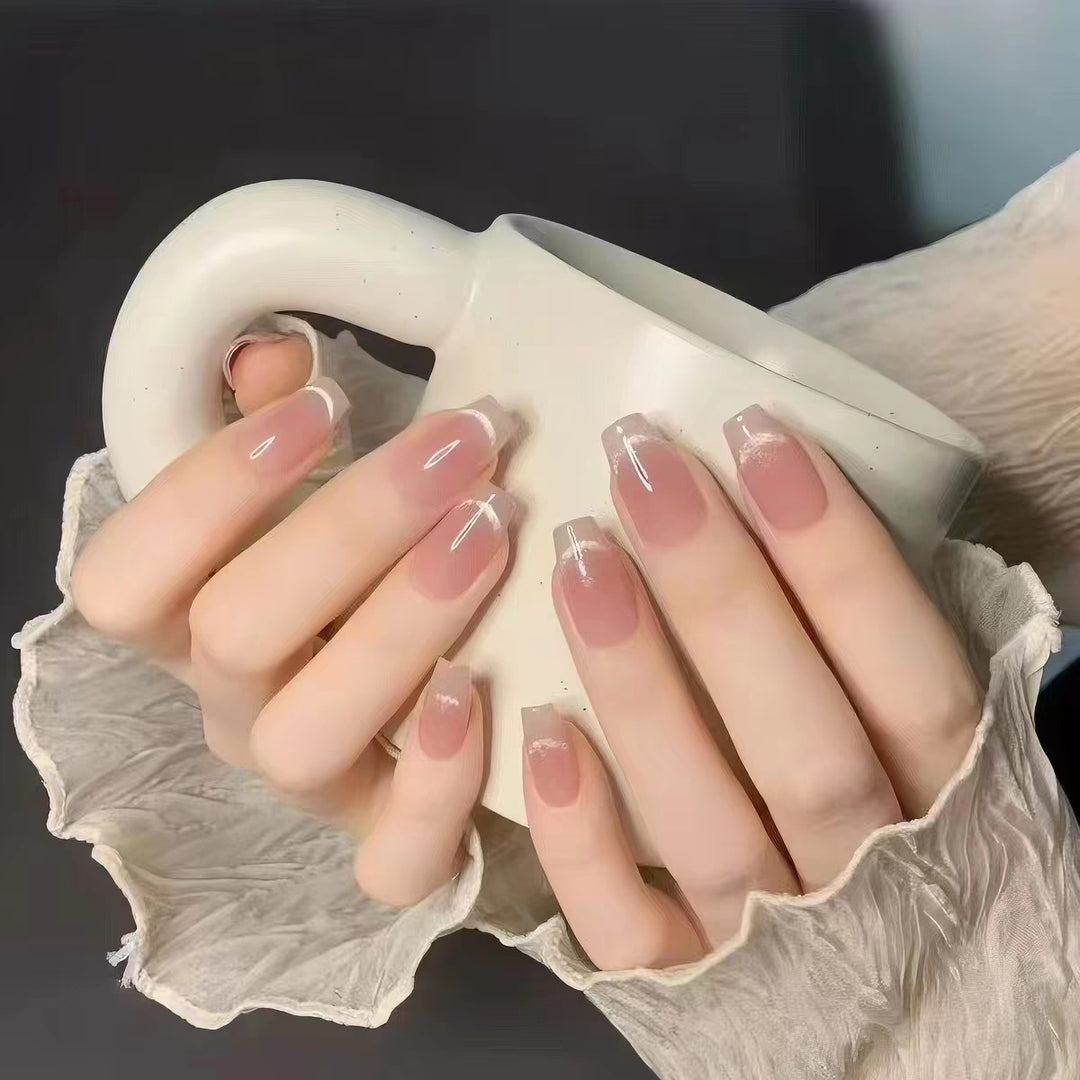 Premium French Tip Press-On Nail Design Karnz