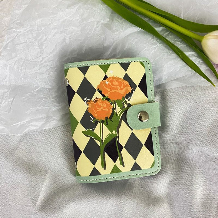 Blumenmuster Organizer Geldbörse