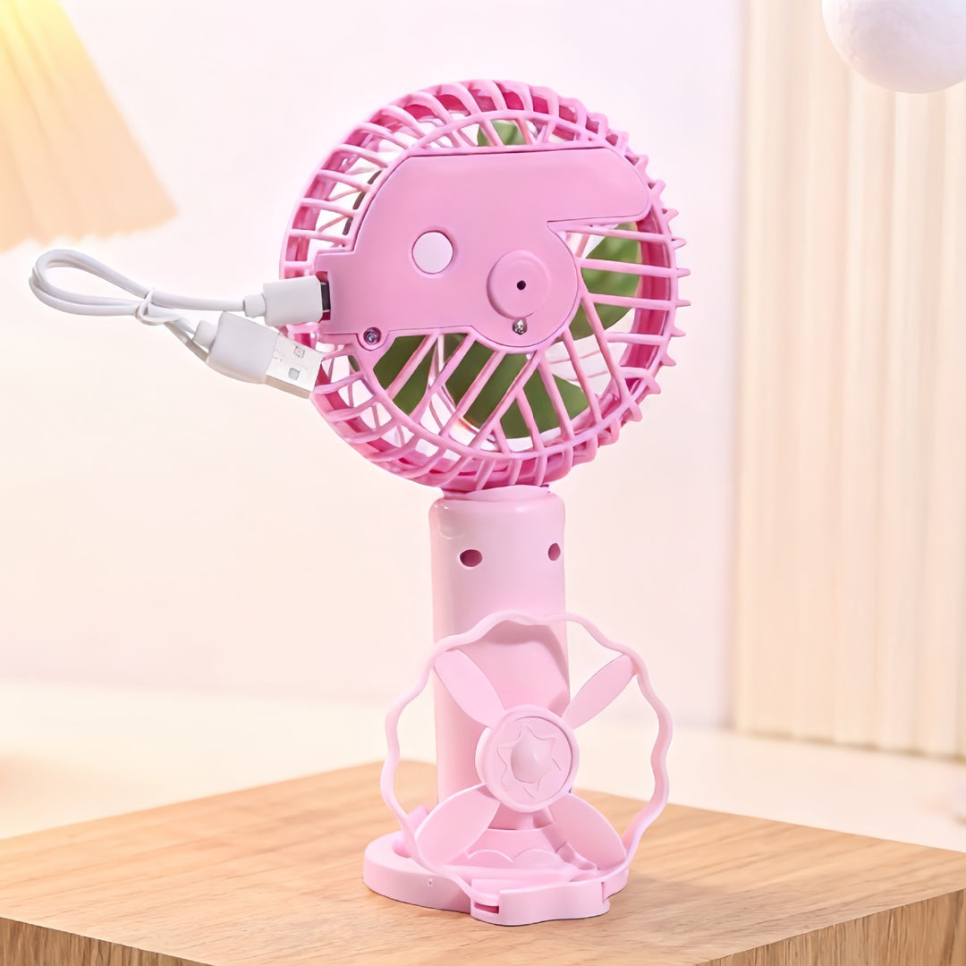 Damen Tragbarer Handventilator mit flexibler Neigungsverstellung und stufenloser Geschwindigkeitsregelung Karnz