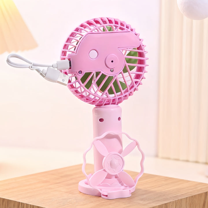 Damen Tragbarer Handventilator mit flexibler Neigungsverstellung und stufenloser Geschwindigkeitsregelung Karnz