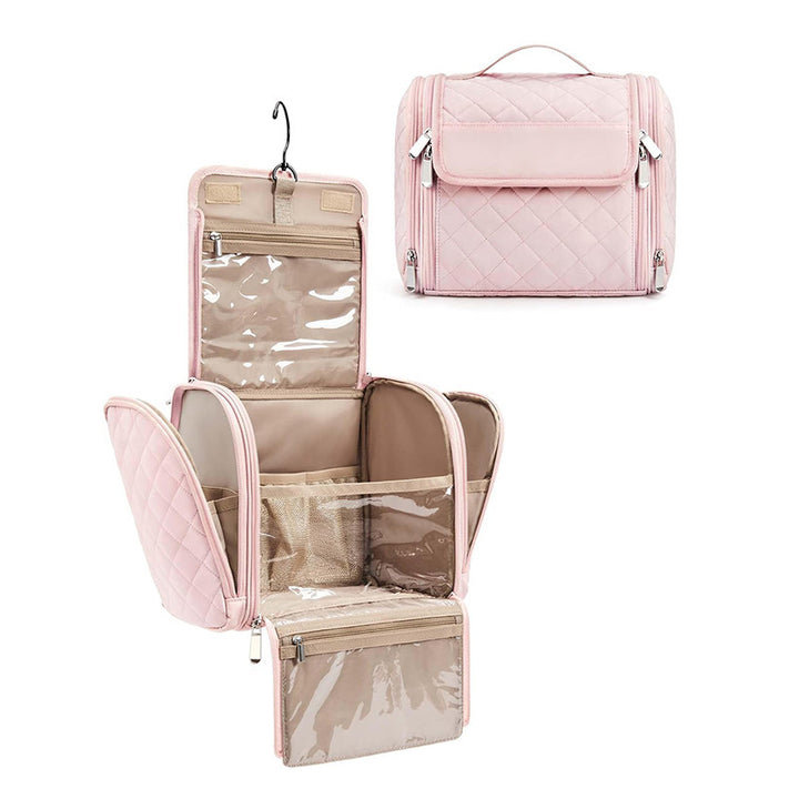 Kosmetik-Organizer Tasche mit Abnehmbarem Haken und Transparenten Fächern Karnz