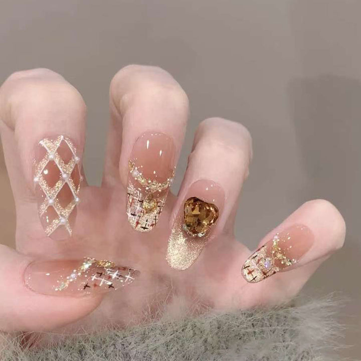 Künstlerisches 3D Schmetterling Press-On Nagelset Karnz