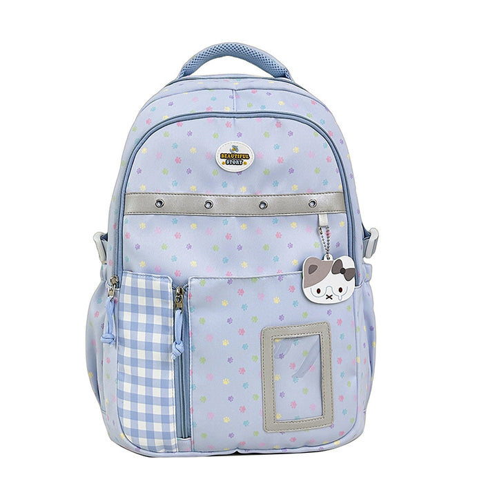 Blumenmuster Multi-Taschen Rucksack Karnz