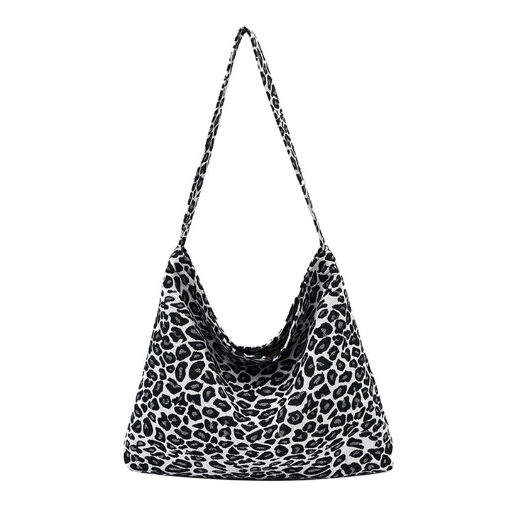 Leopard Print Schlappe Schultertasche