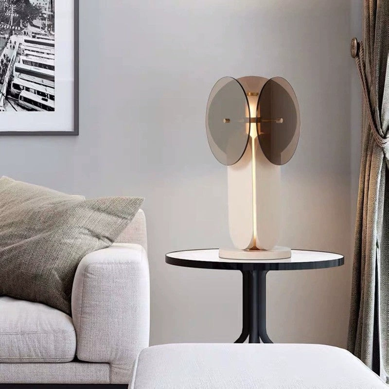 Skulpturale Glas Tischlampe