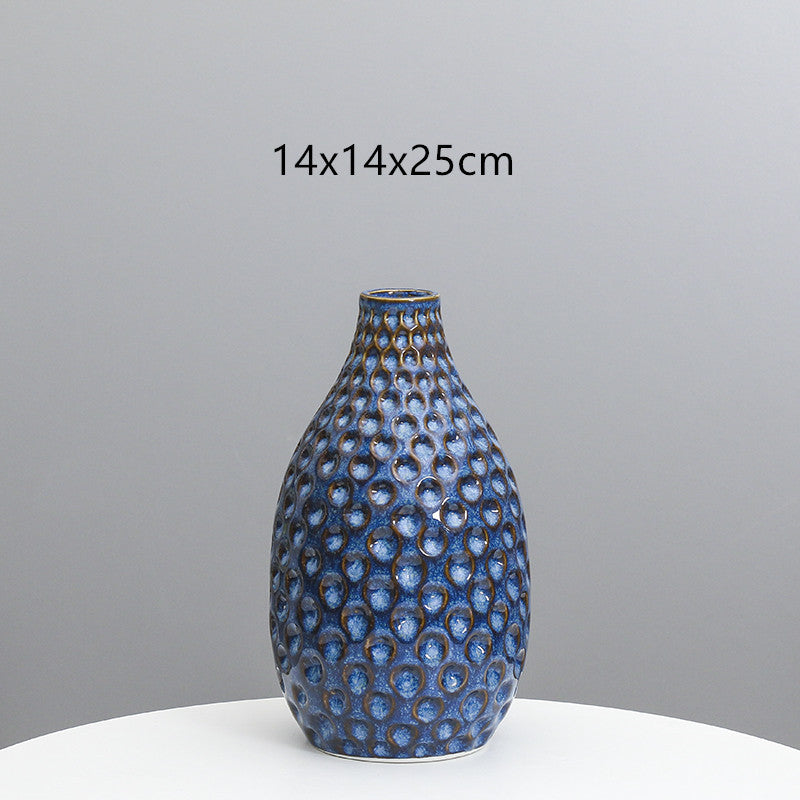 Texturierte Keramische Dekorative Vase Karnz