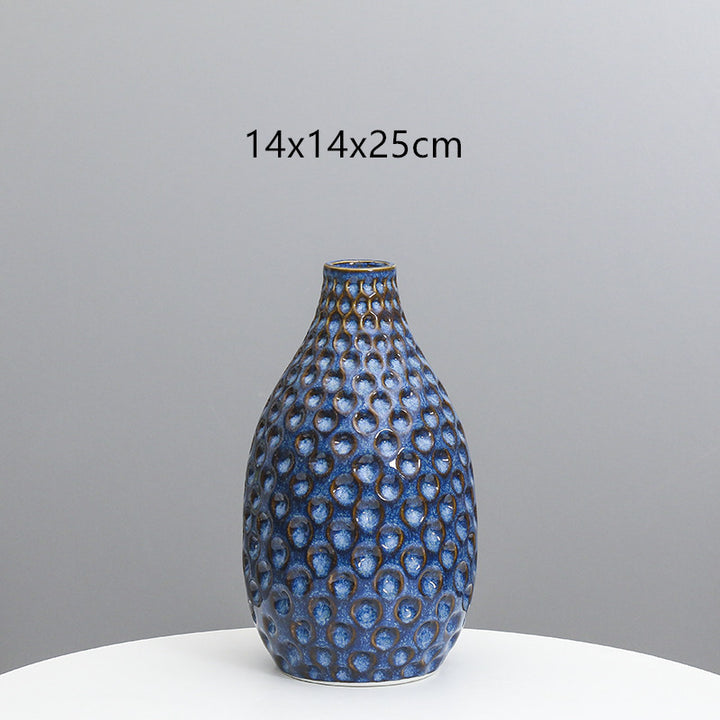 Texturierte Keramische Dekorative Vase Karnz