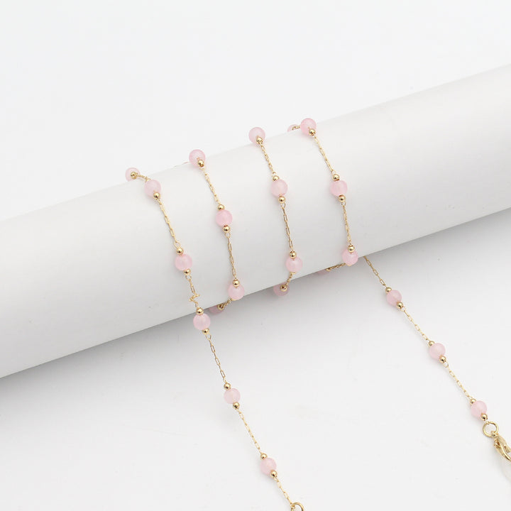 Elegante Perlen Brillenhalter Kette Karnz