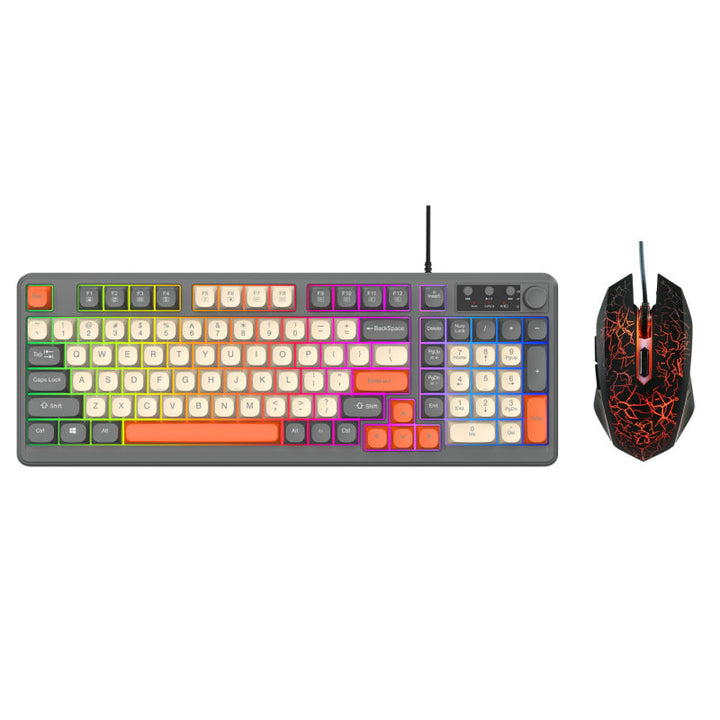 Verdrahtete RGB Gaming-Tastatur und Präzisions-Gaming-Maus Karnz