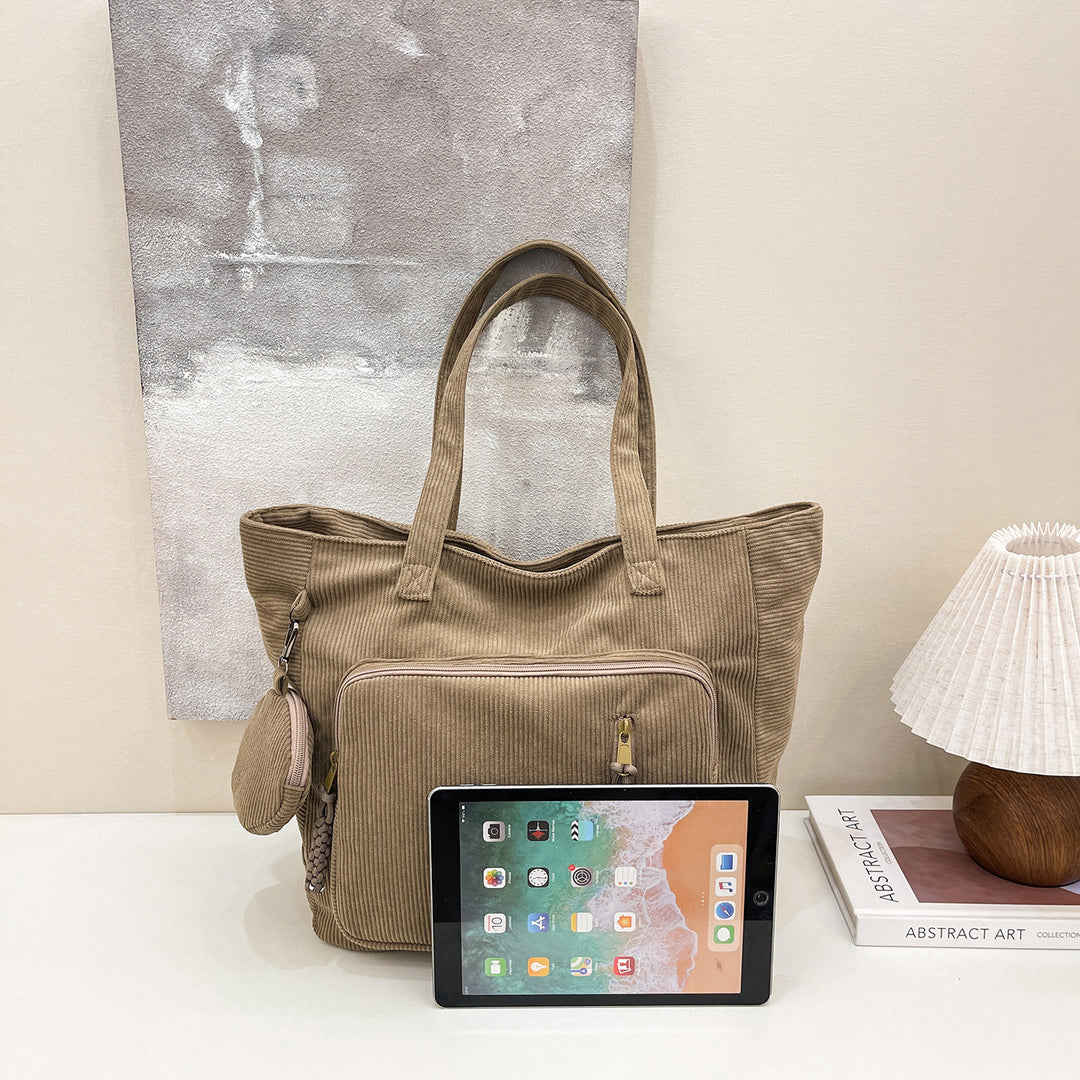 WoSpacious Mehrfach-Taschen Canvas Einkaufstasche Karnz