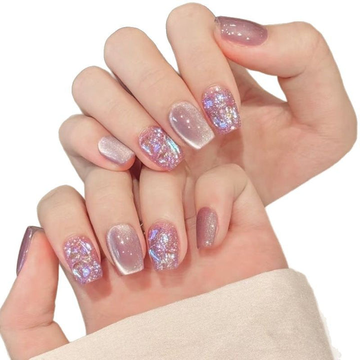 Glitzernde Gel Press-On Nagelkunst Set Karnz