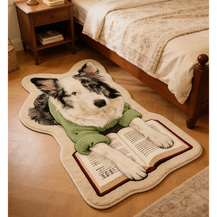 Niedlicher katzenmotivierter, plüschiger Teppich