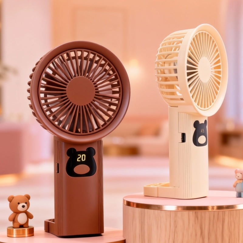 Damen Tragbarer Handventilator mit süßem Bärenmotiv Karnz 1781628530