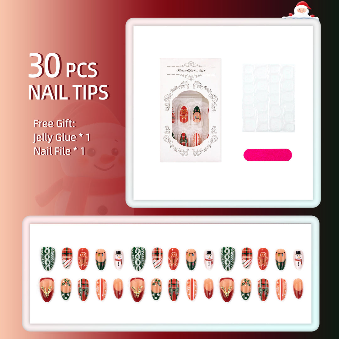 Festliches Handdruck-Nagelkunst-Set