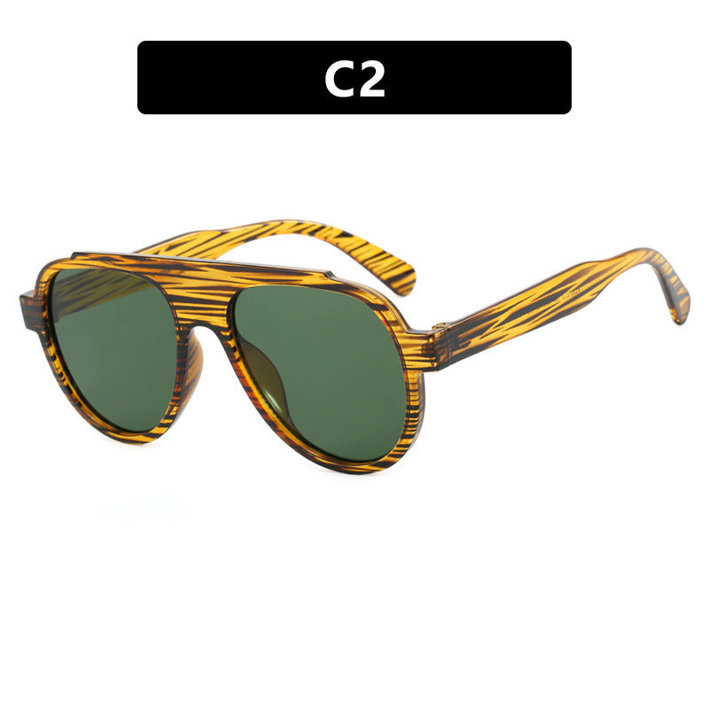 Damen Vintage-Style Sonnenbrille mit elegantem Kunststoffrahmen im Leopardenmuster Karnz