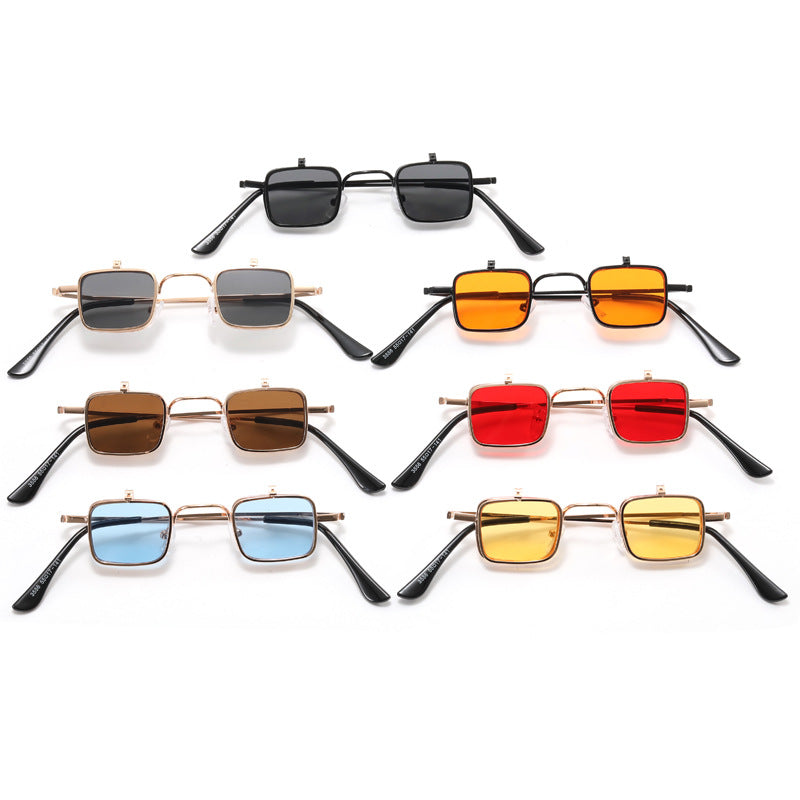 Damen Designer-Sonnenbrille mit quadratischem Metallrahmen Karnz